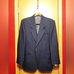 Cellini Navy Two Button Suit Jacket SZ Medium EUC